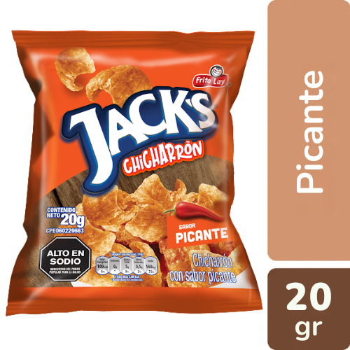 CHICHARRON JACKS PICANTE 20GR